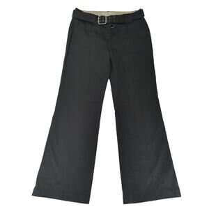 Y2K‎ Tommy Hilfiger Stretch Black Wide Leg Pants Belted Women's Size 10